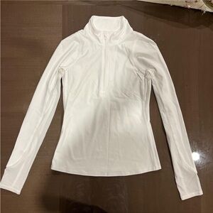 Lululemon white zip up long sleeve